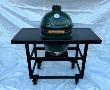 Big green egg large met tafel en garantie, Tuin en Terras, Houtskoolbarbecues, Ophalen, Nieuw