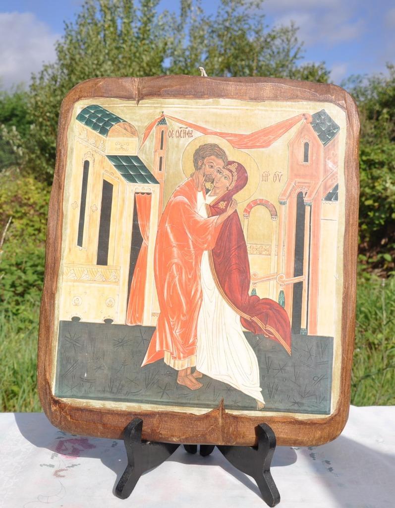 icone murale sur bois, Enlèvement ou Envoi