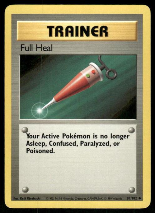 Full Heal 82/102 - Base, Hobby en Vrije tijd, Verzamelkaartspellen | Pokémon, Gebruikt, Verzenden