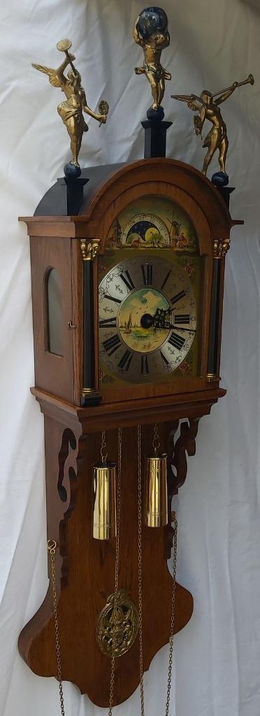 friese staartklok eiken uitvoering 112 cm, Antiek en Kunst, Antiek | Klokken, Ophalen