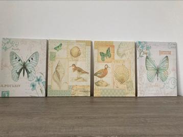 Ensemble de 4 toiles vintage 38/28, Enlèvement ou Envoi