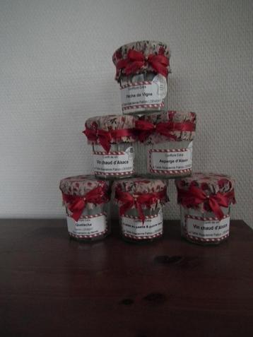 6 jampotjes (H 8 cm/ D 6 cm) beschikbaar voor biedingen