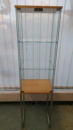Glazen vitrine kast 4stuks, Ophalen, Zo goed als nieuw, Met deur(en)