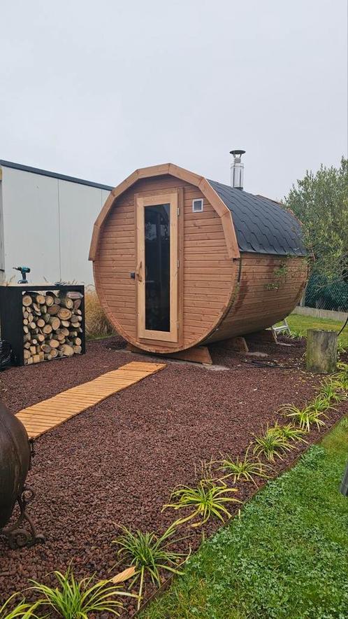 Barrel Sauna 2,5M Gratis Levering en Plaatsing, Sport en Fitness, Sauna, Nieuw, Ophalen of Verzenden