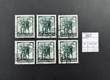 Duitse postzegel 1938 - Volksabstimmung (6st) beschikbaar voor biedingen