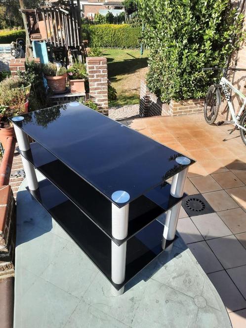 salontafel, Huis en Inrichting, Tafels | Salontafels, Gebruikt, 50 tot 75 cm, 50 tot 100 cm, 50 tot 100 cm, Rechthoekig, Glas