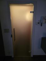 glazen binnendeur, Doe-het-zelf en Bouw, Deuren en Vliegenramen, Ophalen, Gebruikt, Minder dan 80 cm, Binnendeur