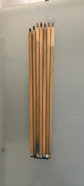 Set van 7 biljarttoppen/fleches te koop beschikbaar voor biedingen