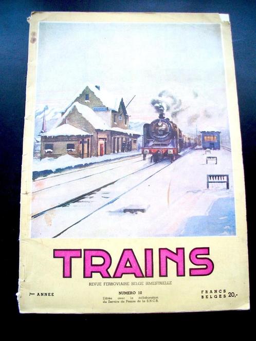 Belgische spoorwegen - TRAINS Revue No.10 oktober 1952 NMBS, Verzamelen, Spoorwegen en Tram, Gebruikt, Trein, Boek of Tijdschrift
