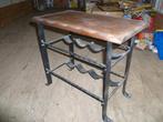 smeedijzeren tafeltje voor flessen wijn, Antiek en Kunst, Ophalen