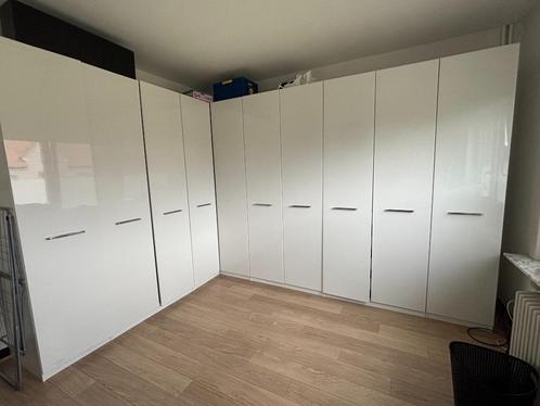 Witte hoogglans kast 2 aparte kasten of hoekkast, Huis en Inrichting, Kasten | Kleerkasten, Zo goed als nieuw, 200 cm of meer