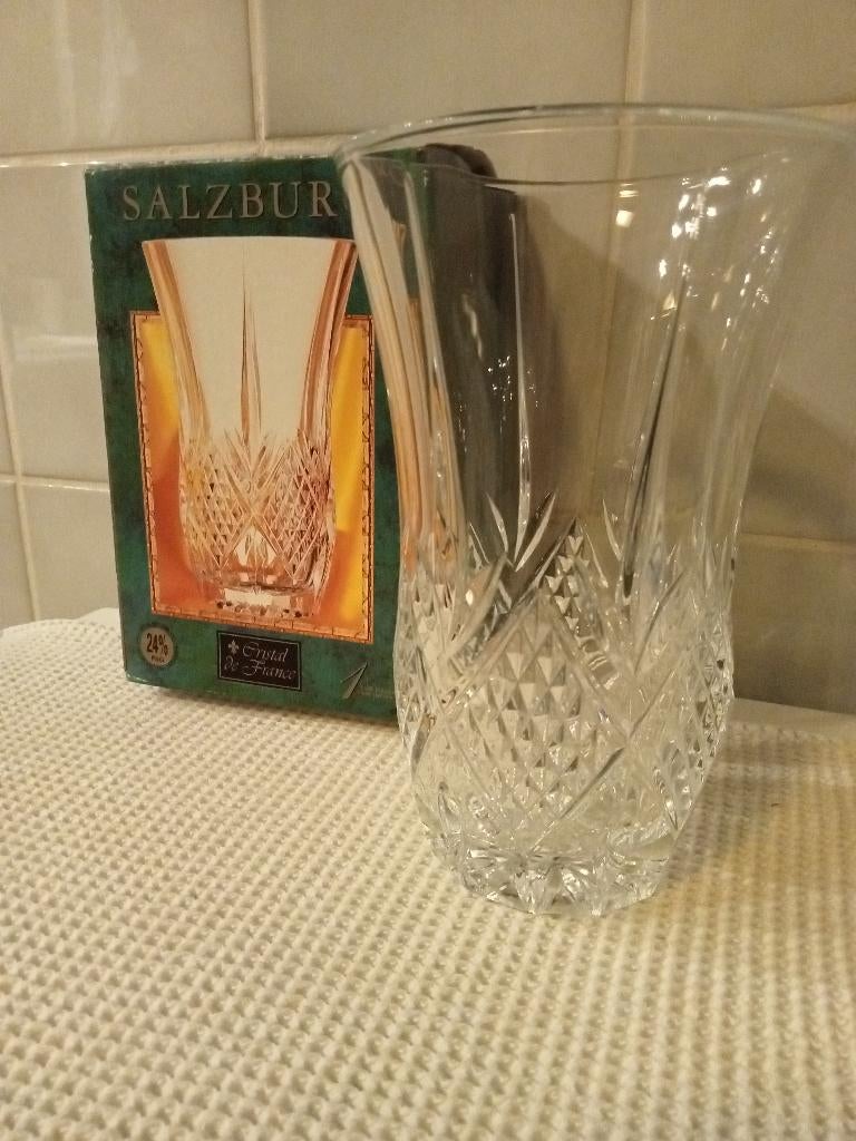 vase en cristal - 16.8cm haut, Antiquités & Art, Enlèvement