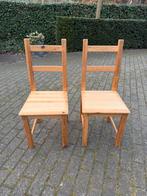 2 chaises en bois massif — style campagnard, Maison & Meubles, Comme neuf, Enlèvement, Bois, Deux