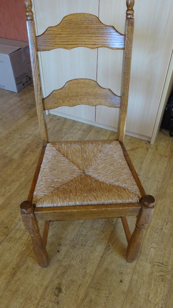 Eiken stoelen, Huis en Inrichting, Stoelen, Ophalen, Zo goed als nieuw, Bruin, Hout