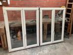 3 houten ramen te koop, Enlèvement, Utilisé, Fenêtre de façade ou Vitre, Double vitrage