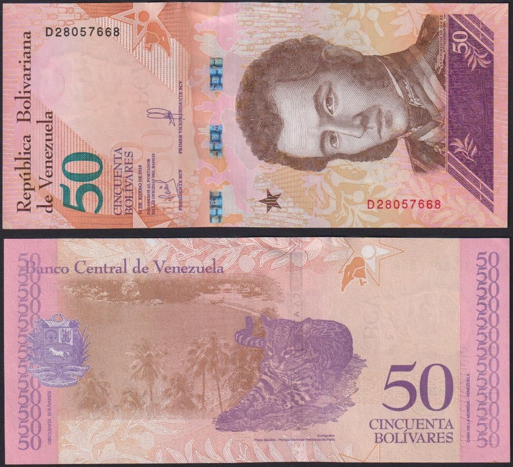 Venezuela 50 Bolivares, Ophalen of Verzenden, Zuid-Amerika, Los biljet