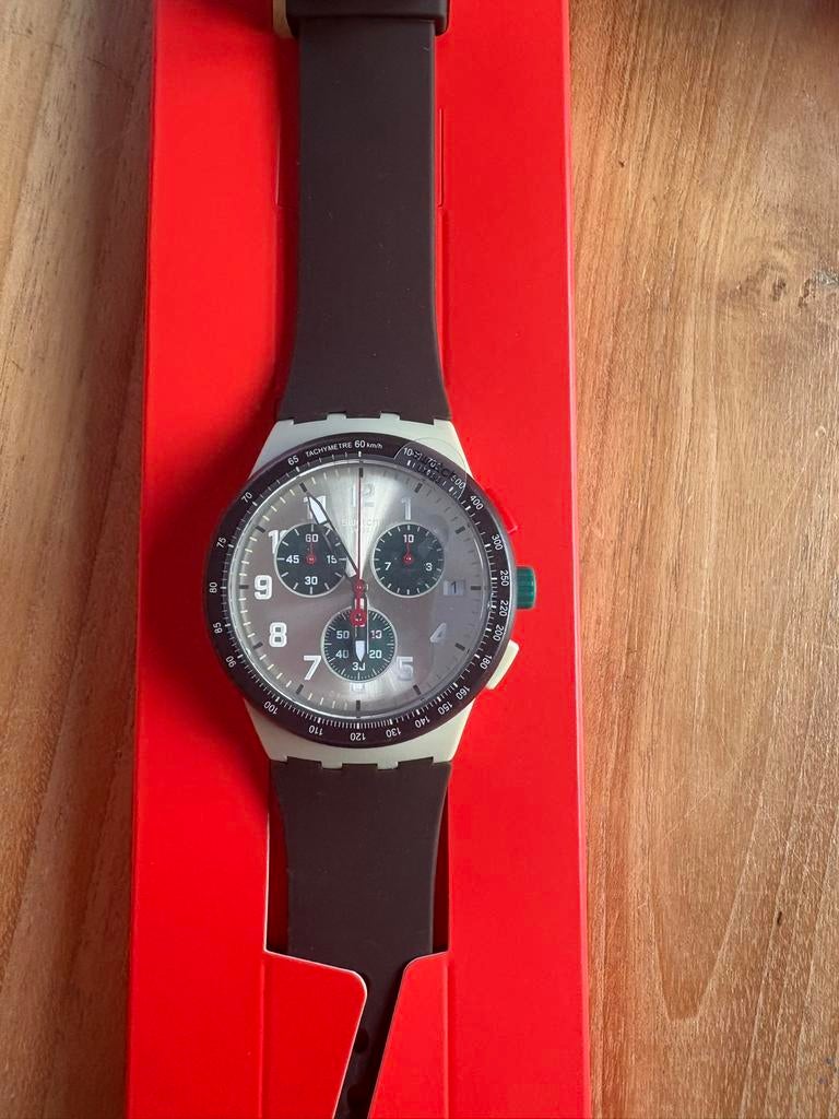 Swatch Obsidian Ink jamais utilisé, Bijoux, Sacs & Beauté, Montres | Hommes, Enlèvement ou Envoi, Comme neuf, Swatch