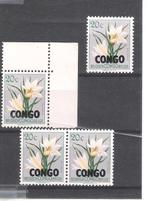 Republiek Congo 1960 Bloemenreeks met opdruk PLAATFOUTEN! **, Postzegels en Munten, Ophalen of Verzenden, Overige landen, Postfris