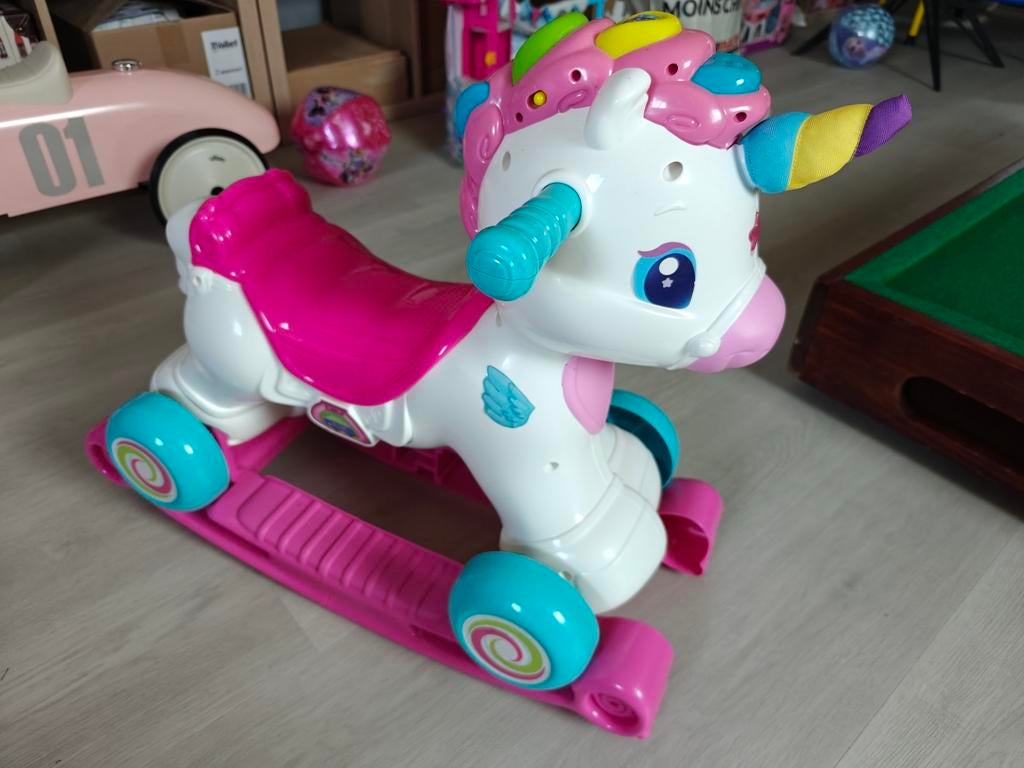 Balancelle cheval licorne Clementoni, Ophalen, Zo goed als nieuw