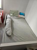 Bed 120x200, Ophalen, Gebruikt, Wit, Twijfelaar