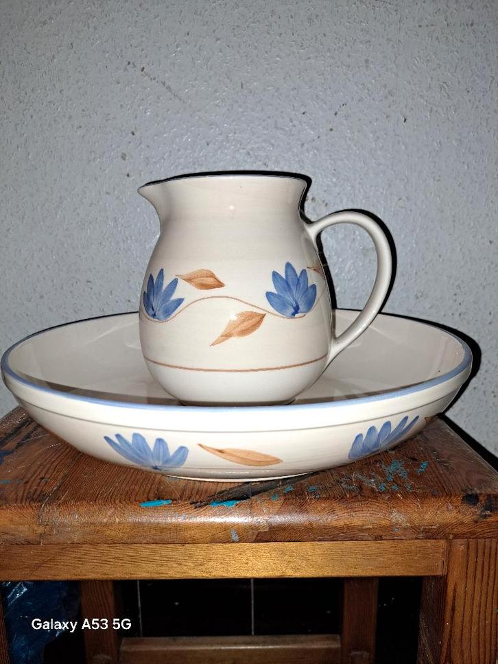 pichet + vasque en  céramique vintage poterie du Marais 1960, Antiek en Kunst, Antiek | Keramiek en Aardewerk, Ophalen