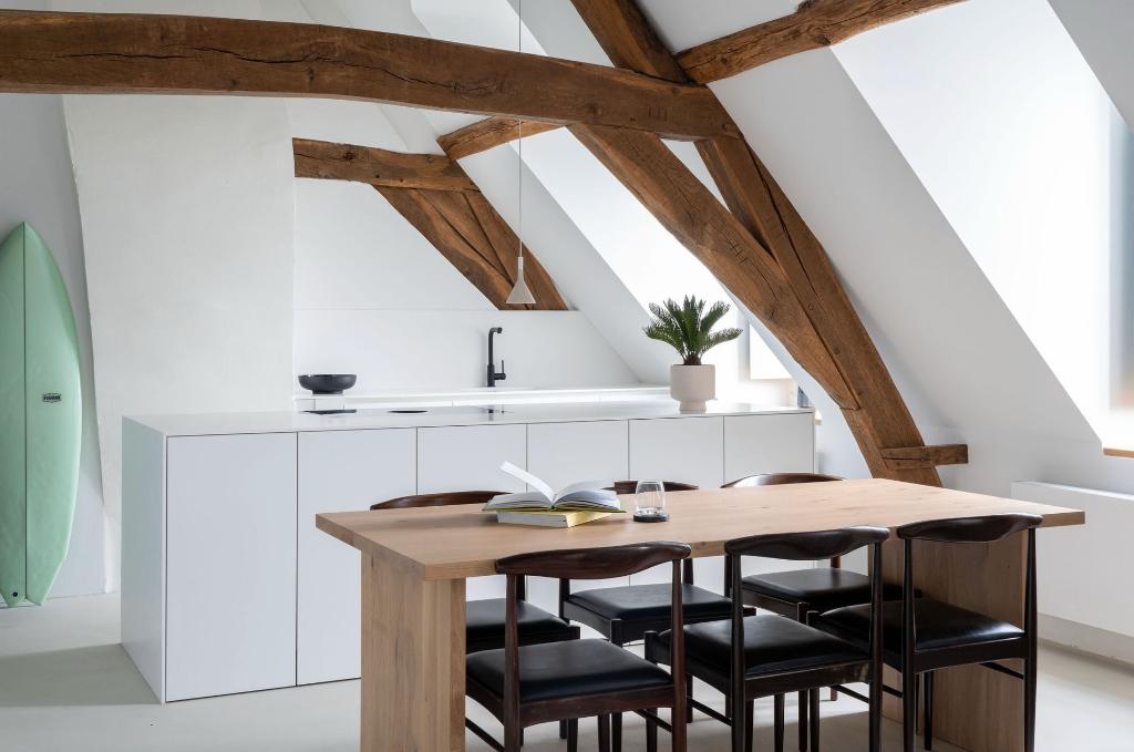 Eettafel Eik Table Du Sud, Huis en Inrichting, Tafels | Eettafels, Zo goed als nieuw, 50 tot 100 cm, 200 cm of meer, Vijf personen of meer