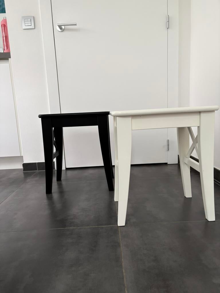 2 krukjes wit en zwart, Huis en Inrichting, Ophalen, Gebruikt, Hout