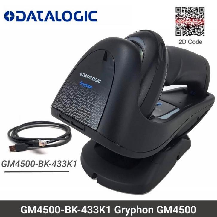 Datalogic Gryphon GM4500-BK-433K1 Barcode Scanner (wireless), Computers en Software, Scanners, Zo goed als nieuw, Ophalen of Verzenden