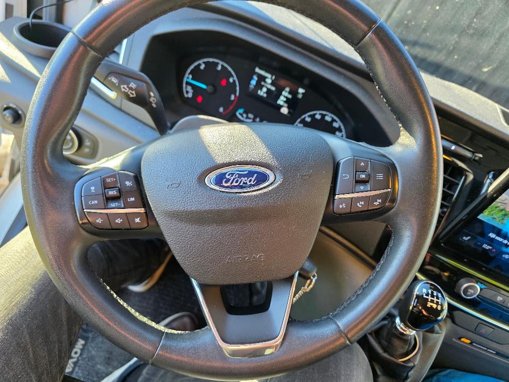 Ford transit 2.0 diesel 2 ton L3 H3 PARTICULIER VERKOOP, Stof, Zwart, 4 cilinders, Wit