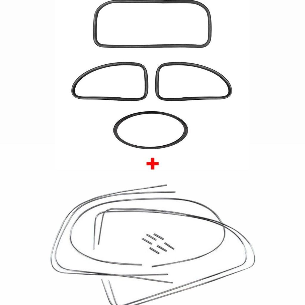 VW Kever ovale achterruit rubberen kit luxe alu sierlijst, Auto diversen, Auto-accessoires, Nieuw, Ophalen of Verzenden