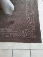 Modern effen bruin handgeknoopt Nepals tapijt + certificaat, Ophalen, Zo goed als nieuw, Bruin
