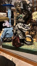 Zeer groot beeld van 2 katten op een fiets, Ophalen, Gebruikt