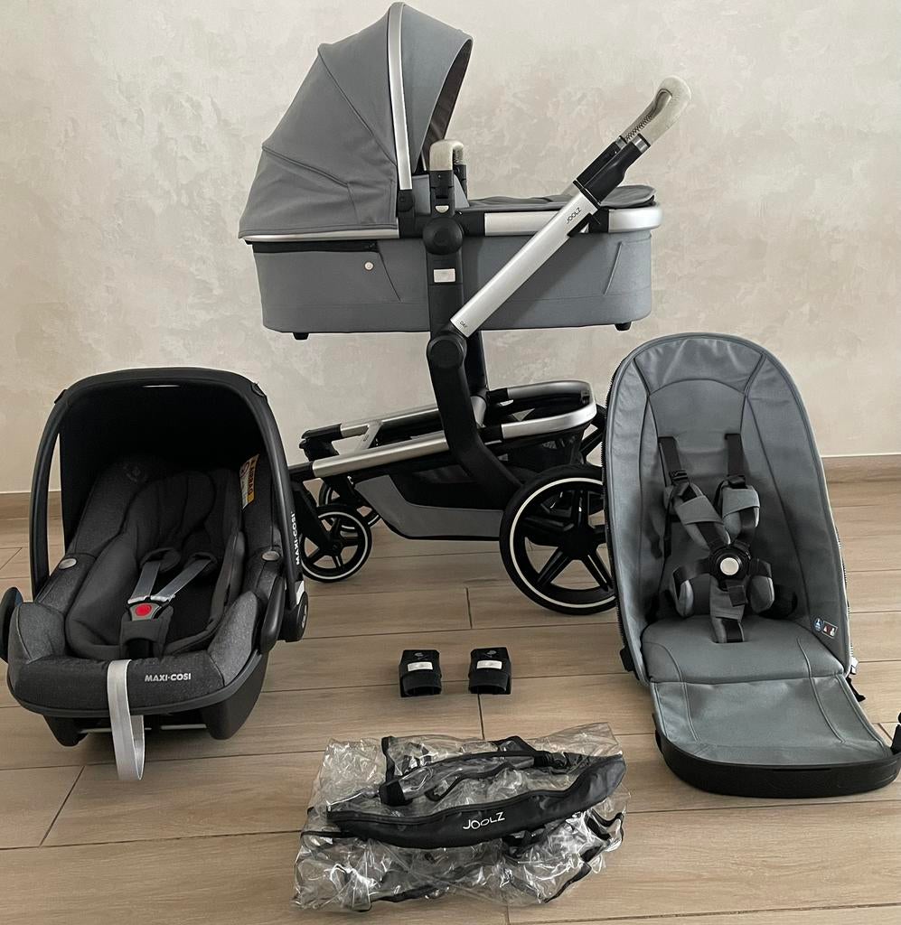 Joolz Day + Modern Blue Kinderwagen 3-in-1  Compleet Set, Kinderen en Baby's, Buggy's, Zo goed als nieuw, Maxi-Cosi, Regenhoes