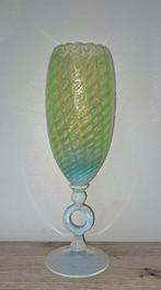 Vintage grote Empoli Stelvia opalescente glazen vaas, Ophalen of Verzenden