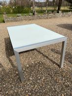 Mat glazen tafel, Huis en Inrichting, Ophalen, Gebruikt, 50 tot 100 cm, Vijf personen of meer