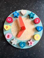 Houten klok met 12 stukken en beweegbare wijzers, Kinderen en Baby's, Speelgoed | Educatief en Creatief, Ophalen of Verzenden