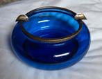 Vintage glazen asbak - blauw, Antiek en Kunst, Ophalen of Verzenden