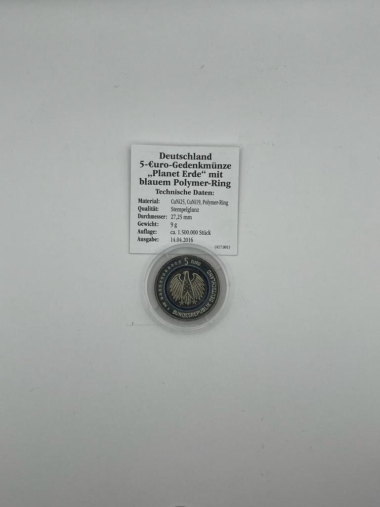 5 euro 2016 Duitsland, Postzegels en Munten, Ophalen of Verzenden, Duitsland, 5 euro