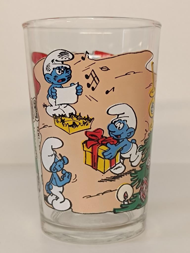 Smurfen Peyo Benedictin 1990 vintage glas, Ophalen of Verzenden