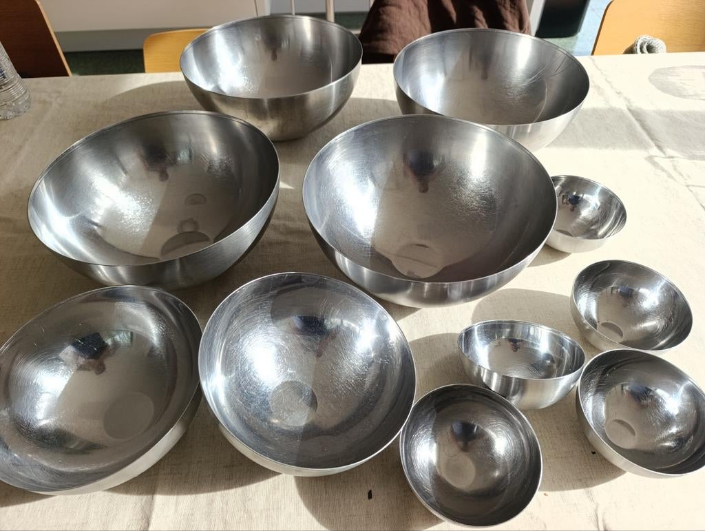 Lot saladiers inox / bols cuisine 3 tailles