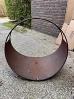 Stalen haardhout schaal, Jardin & Terrasse, Bols de feu, Enlèvement, Comme neuf