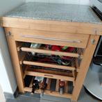 Meuble de cuisine pratique bloc butcher avec plaque granit, Enlèvement, Utilisé