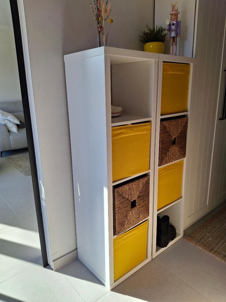Kallax IKEA 2x4 vakken (kan apart) 35 per stuk, 150 à 200 cm, Comme neuf, 50 à 75 cm, 150 à 200 cm
