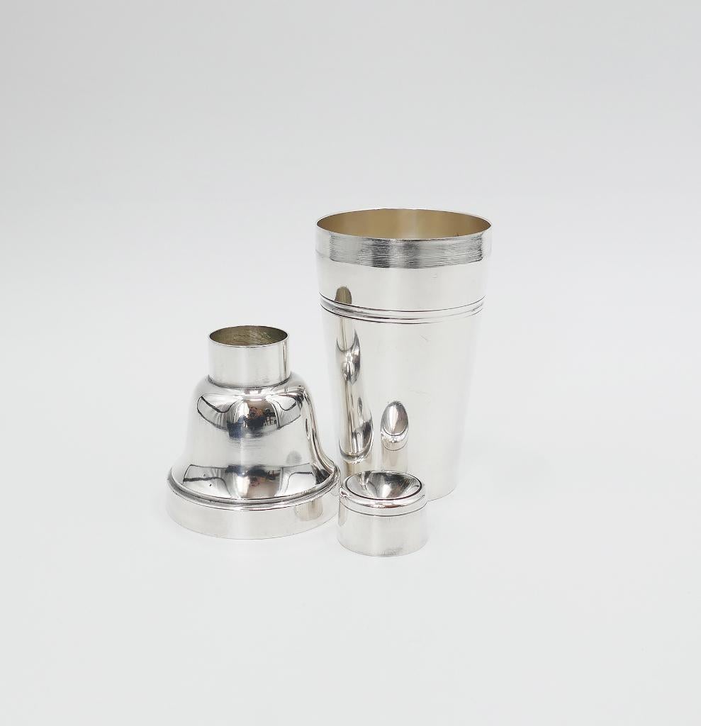 Verzilverde Cocktailshaker - Art Deco - France, 1920-1940, Antiek en Kunst, Verzenden, Zilver