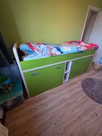 Halfhoogslaper met bureau, Ophalen, Gebruikt, Eenpersoons, 200 cm