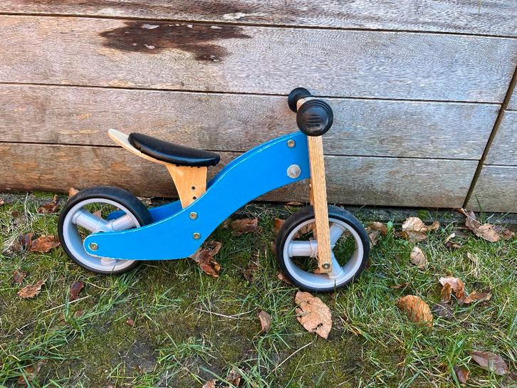 Houten loopdriewieler/loopfiets 2 in 1, Kinderen en Baby's, Speelgoed | Buiten | Voertuigen en Loopfietsen, Gebruikt, Loopfiets