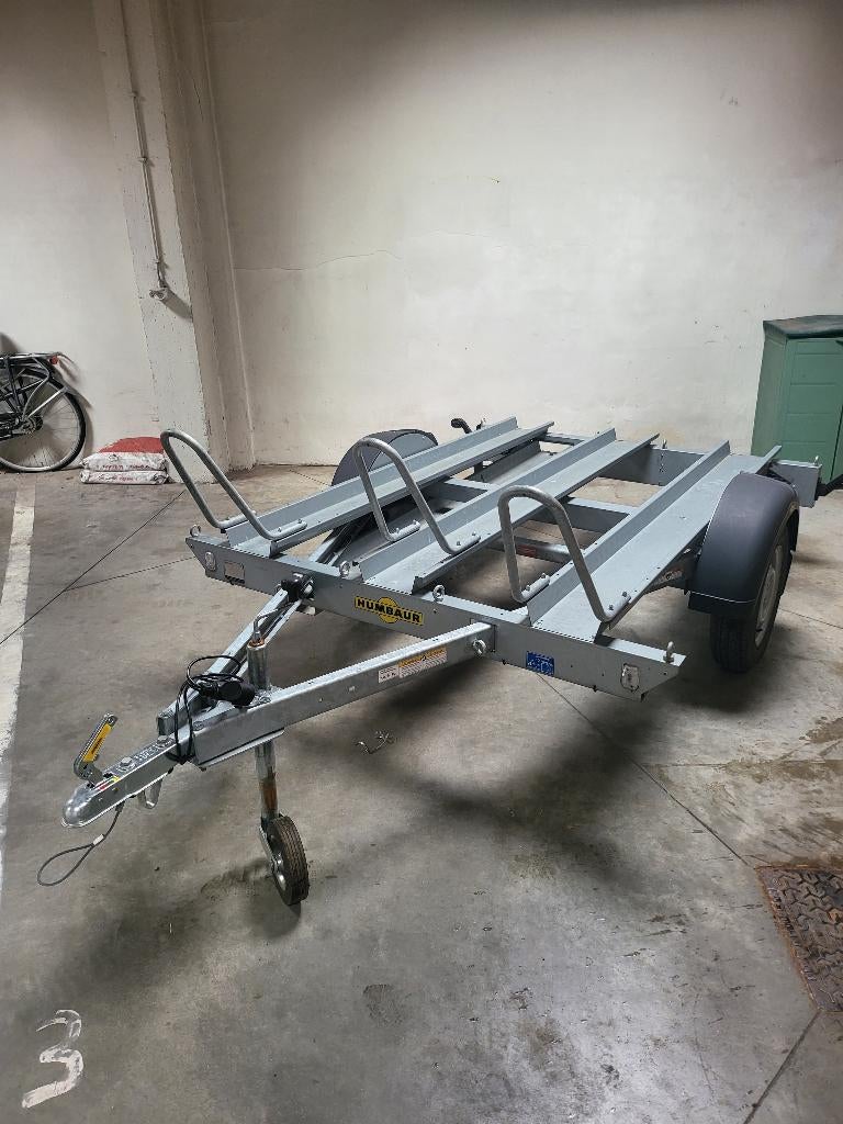 Humbaur HM 752113-motor aanhanger-750 kg-209x136 cm-ongeremd, Ophalen of Verzenden, Zo goed als nieuw
