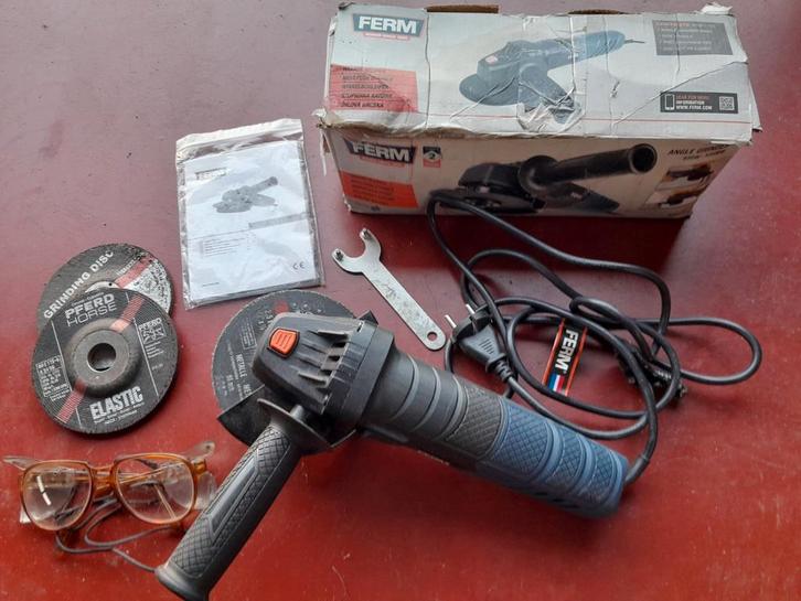 Klein slijpschijfje D 115mm met toebehoren. Zeer goede staat, Bricolage & Construction, Outillage | Meuleuses, Comme neuf, Meuleuse d'angle