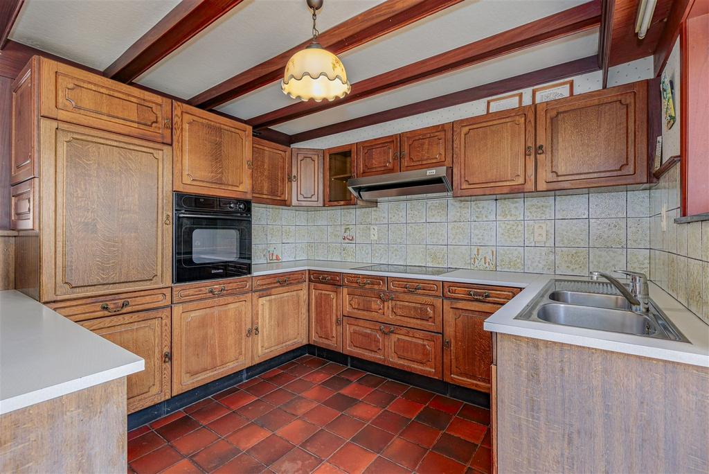 ILWA eikenhouten keuken - oerkwaliteit, Maison & Meubles, Cuisine | Cuisines complètes, Utilisé, Cuisine en U, Brun, Synthétique