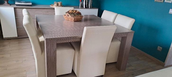 meubels salon en eetkamer, Huis en Inrichting, Complete eetkamers, Gebruikt, 4 tot 6 stoelen, Ophalen